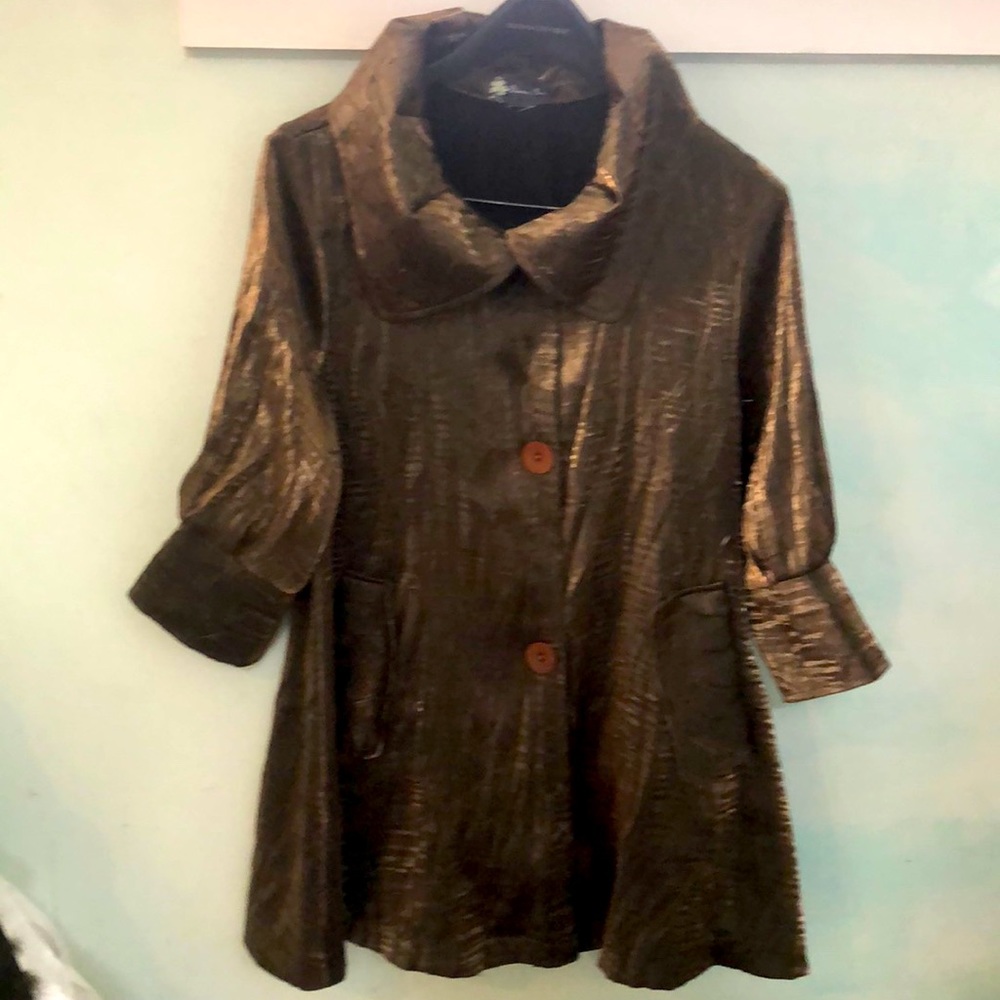 Dame, Inc. gold swing coat